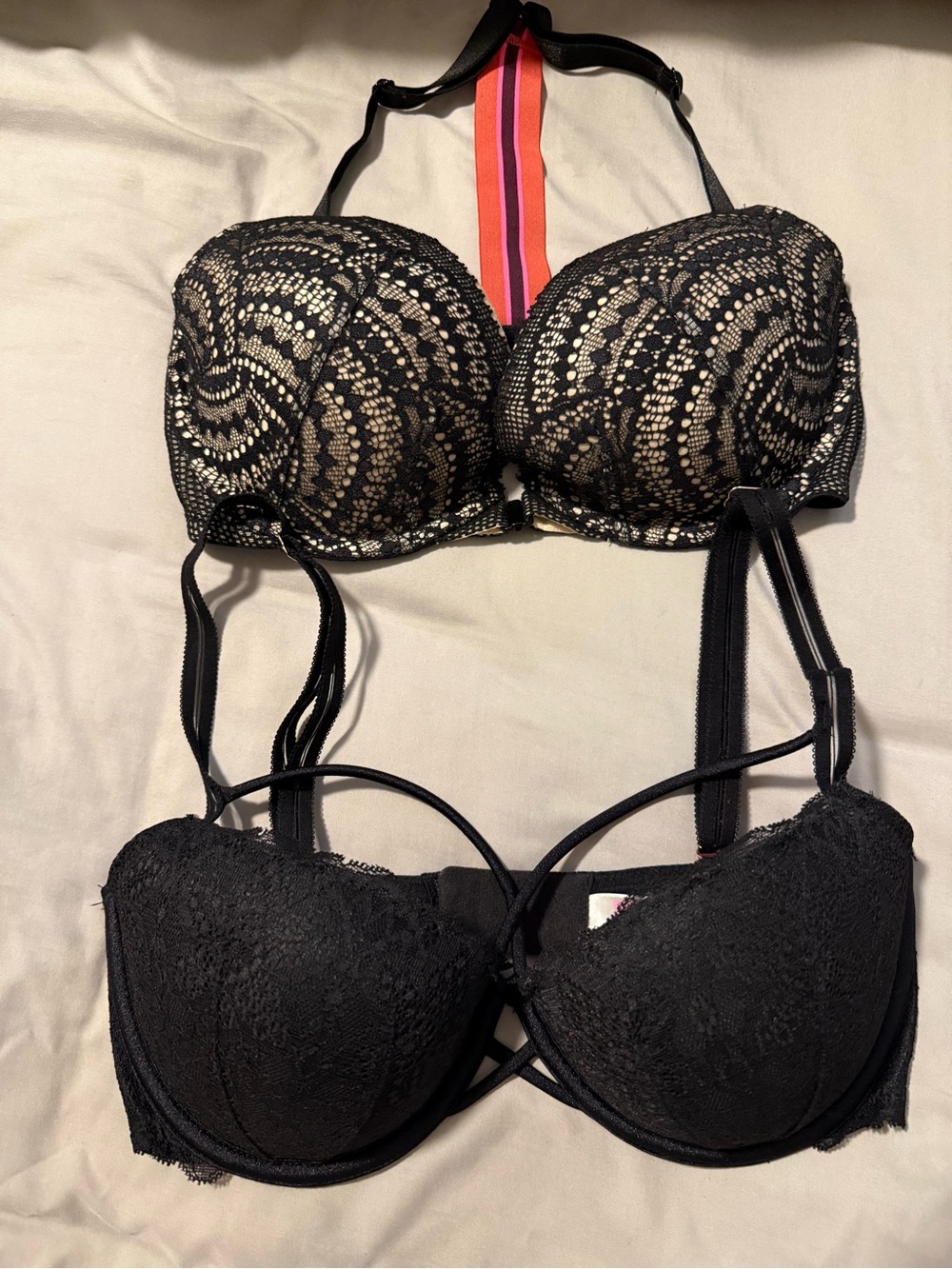 Victoria's Secret Black Lace Push-Up Bra